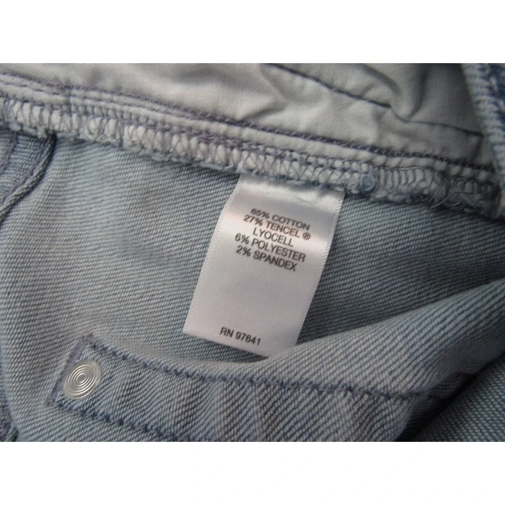 J. Jill Authentic Fit Slim Ankle Jeans Light Wash Blue Denim Size 6 Stretch